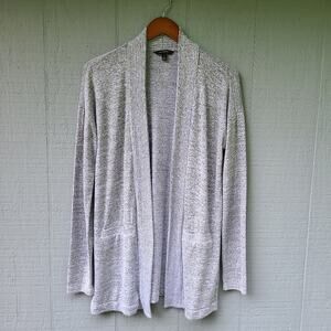 Banana Republic Marled Grey Open Front Cardigan Sm